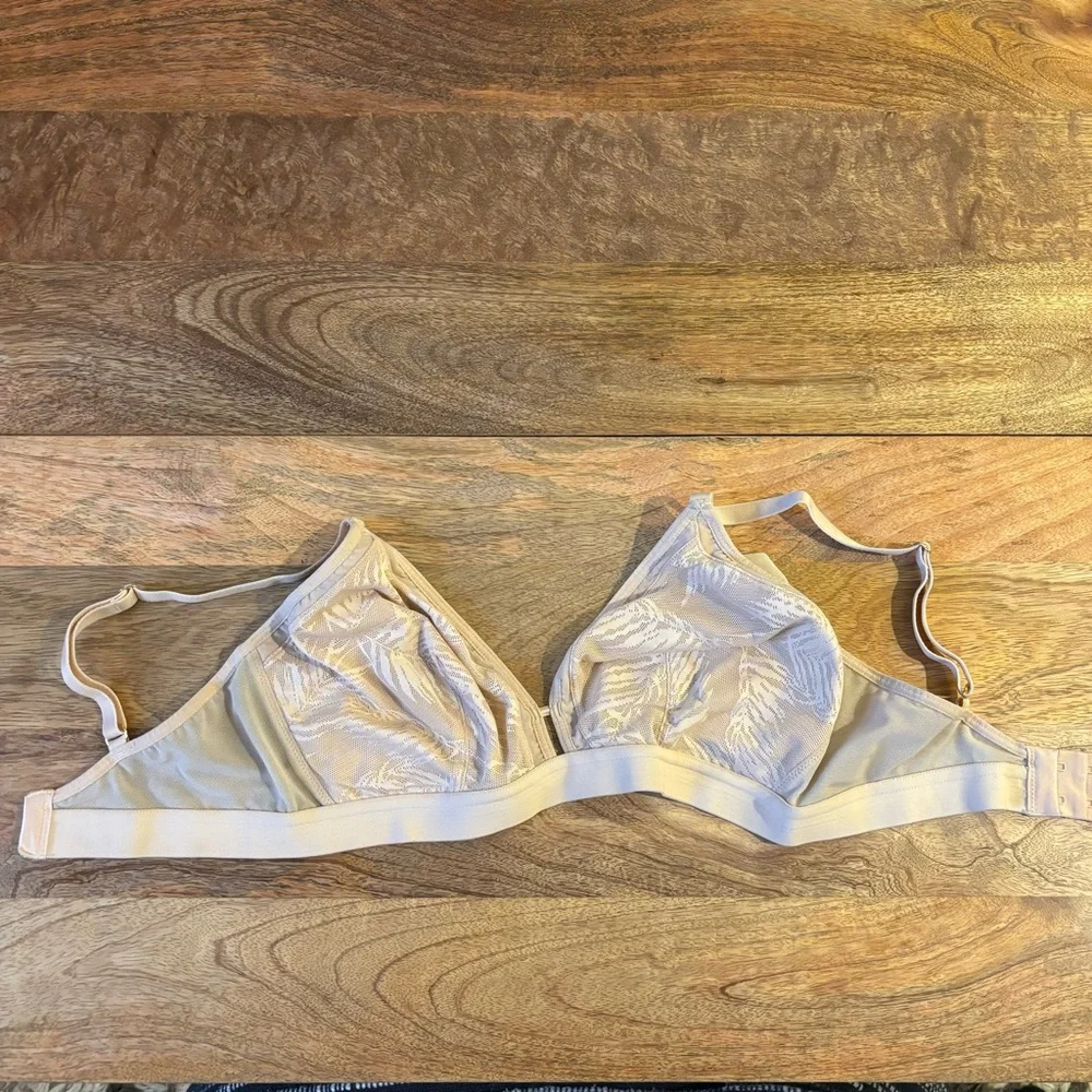 Lively Busty Bralette Size 1 Toasted Almond Beige Smooth Lace - Picture 7 of 9